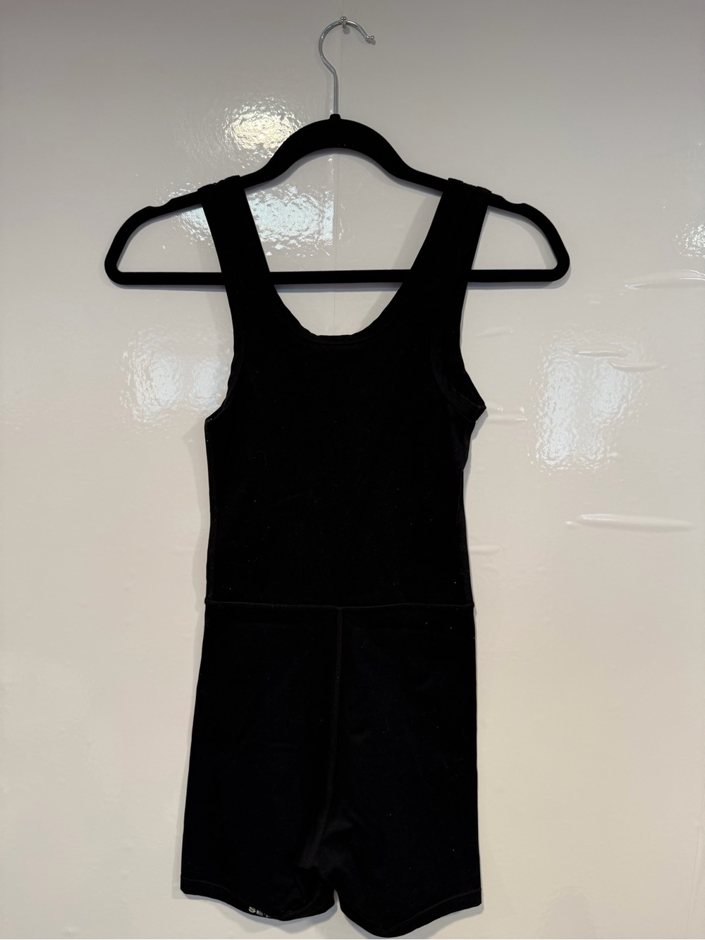 Black Set Active Sleeveless Scoop Neck Romper - Picture 3 of 3